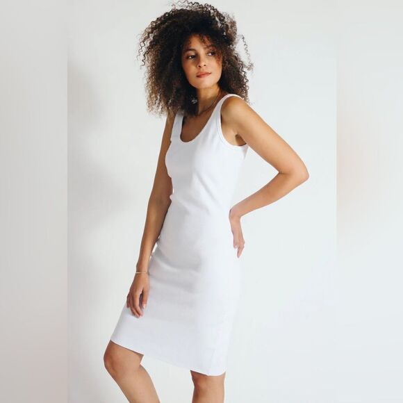 NWT Calvin Klein ribbed tank midi dress - Picture 1 of 5